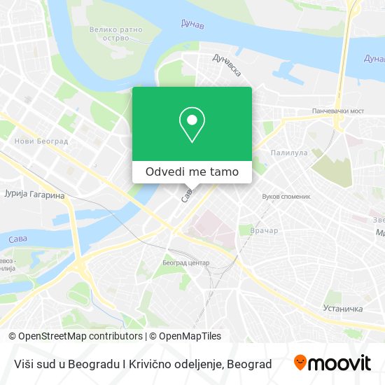 Viši sud u Beogradu I Krivično odeljenje mapa