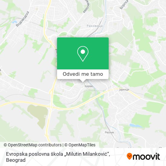Evropska poslovna škola „Milutin Milanković“ mapa