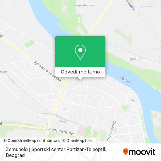 Zemunelo | Sportski centar Partizan-Teleoptik mapa