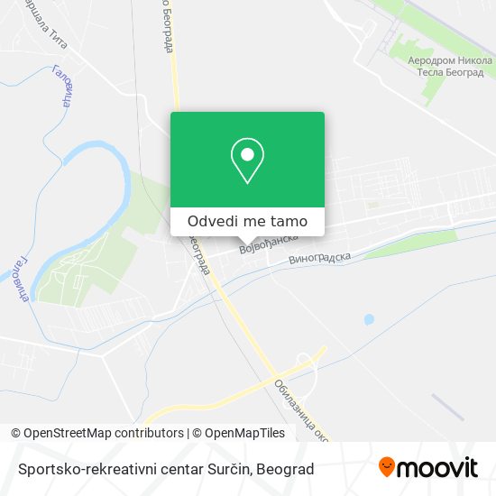 Sportsko-rekreativni centar Surčin mapa