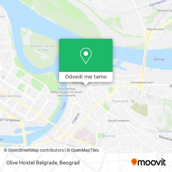 Olive Hostel Belgrade mapa