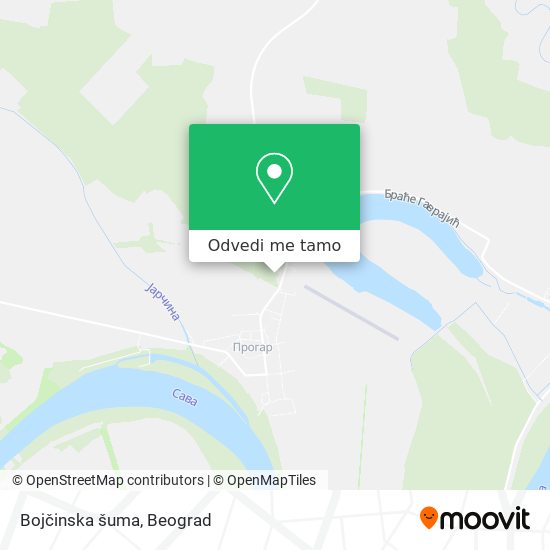 Bojčinska šuma mapa