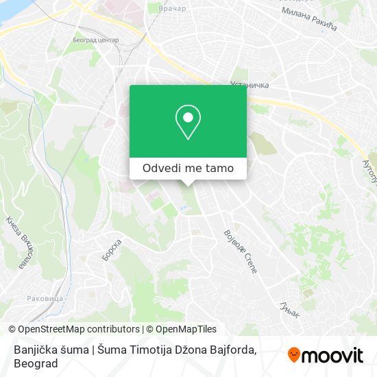 Banjička šuma | Šuma Timotija Džona Bajforda mapa