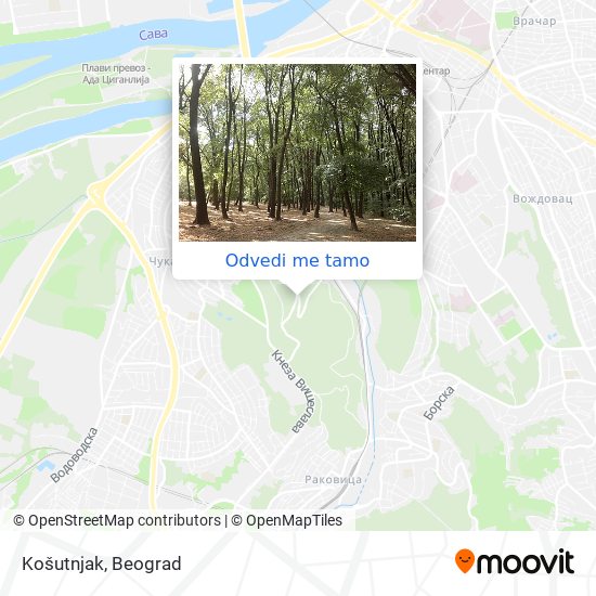 Košutnjak mapa