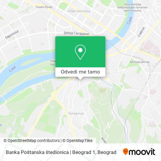 Banka Poštanska štedionica | Beograd 1 mapa