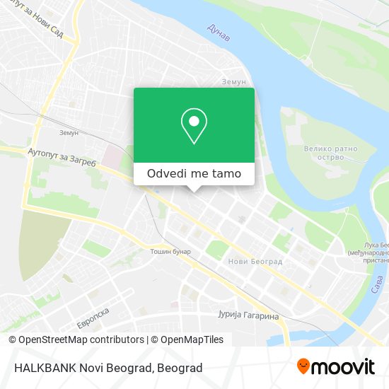 HALKBANK Novi Beograd mapa