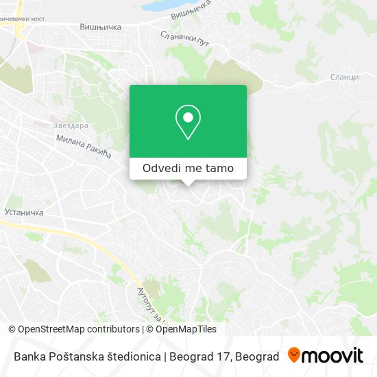 Banka Poštanska štedionica | Beograd 17 mapa