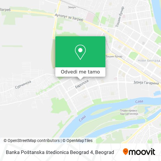 Banka Poštanska štedionica Beograd 4 mapa