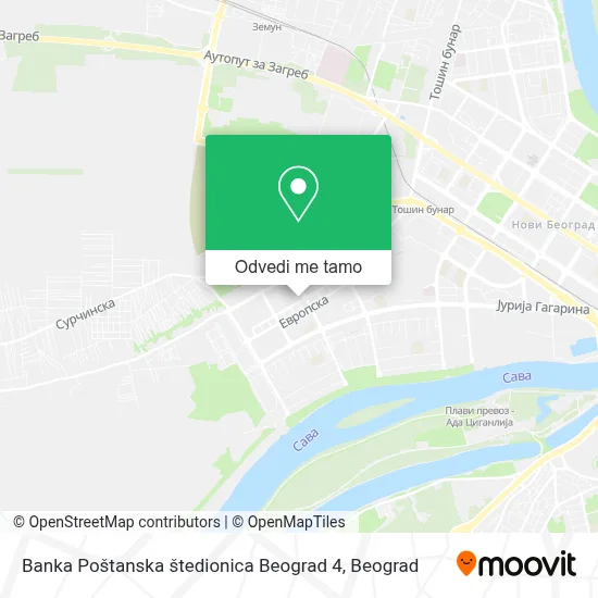 Banka Poštanska štedionica Beograd 4 mapa