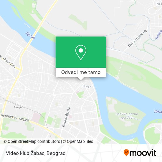 Video klub Žabac mapa