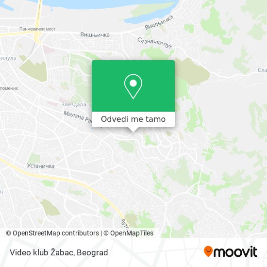 Video klub Žabac mapa