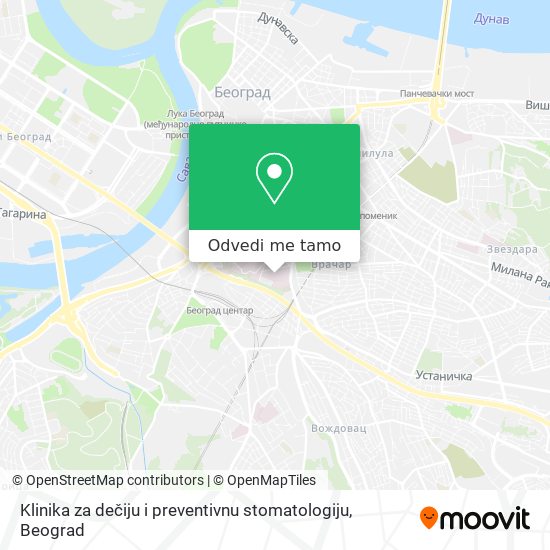 Klinika za dečiju i preventivnu stomatologiju mapa