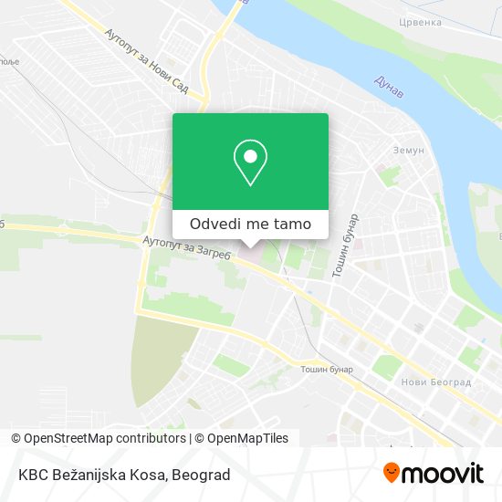 KBC Bežanijska Kosa mapa