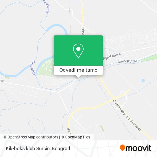 Kik-boks klub Surčin mapa