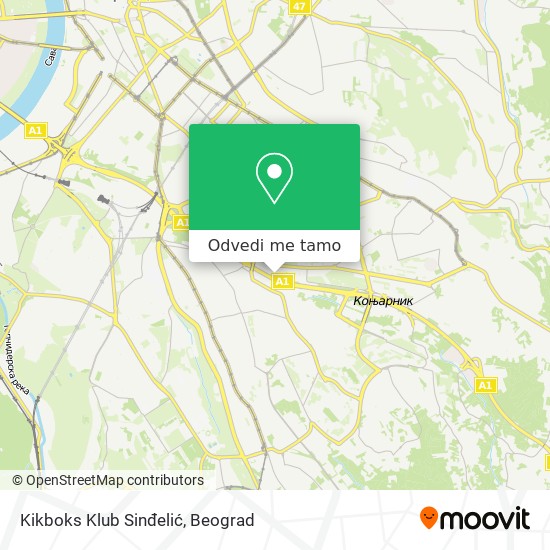 Kikboks Klub Sinđelić mapa