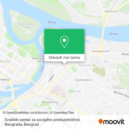 Gradski centar za socijalno preduzetništvo Beograda mapa