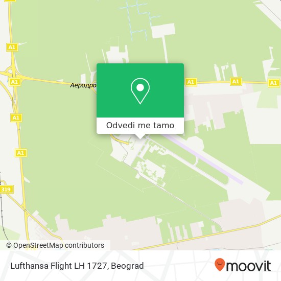 Lufthansa Flight LH 1727 mapa