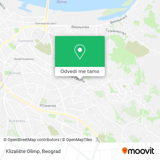 Klizalište Olimp mapa