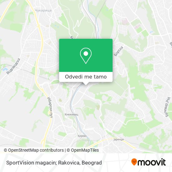 SportVision magacin; Rakovica mapa