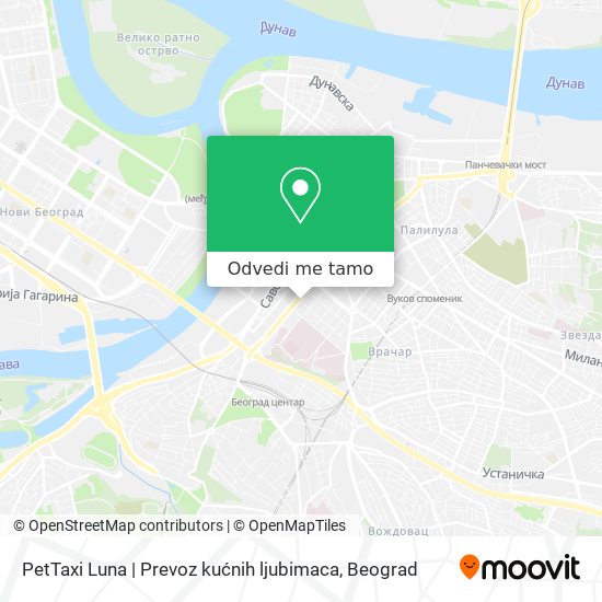 PetTaxi Luna | Prevoz kućnih ljubimaca mapa