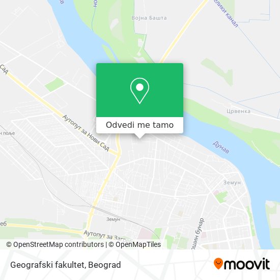 Geografski fakultet mapa