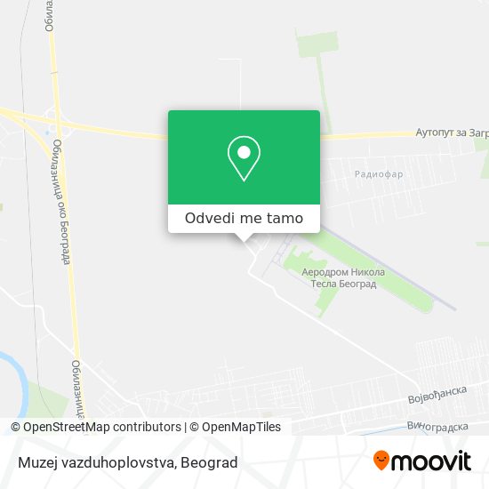 Muzej vazduhoplovstva mapa