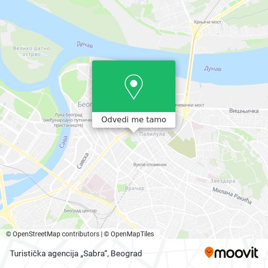 Turistička agencija „Sabra“ mapa