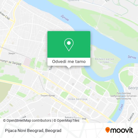 Pijaca Novi Beograd mapa