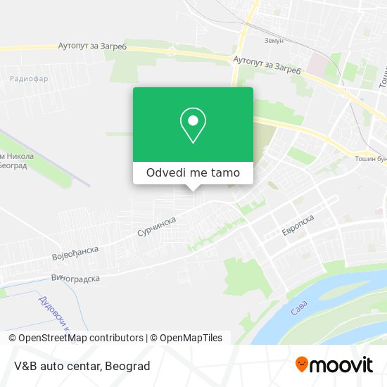 V&B auto centar mapa