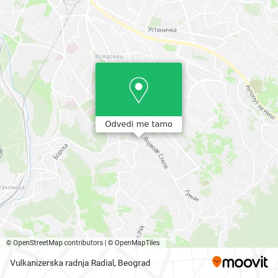 Vulkanizerska radnja Radial mapa