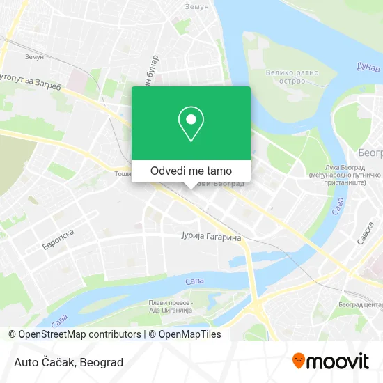 Auto Čačak mapa