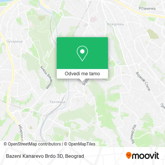 Bazeni Kanarevo Brdo 3D mapa