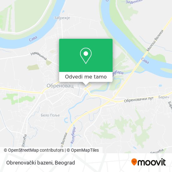 Obrenovački bazeni mapa