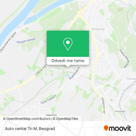 Auto centar Tri M mapa