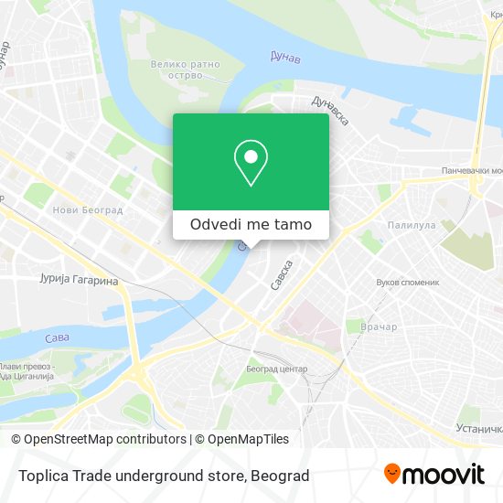 Toplica Trade underground store mapa