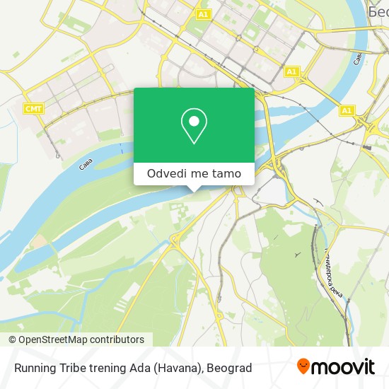 Running Tribe trening Ada (Havana) mapa