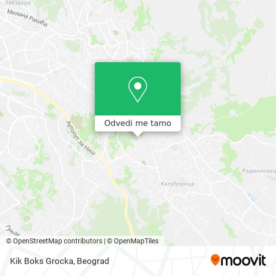 Kik Boks Grocka mapa