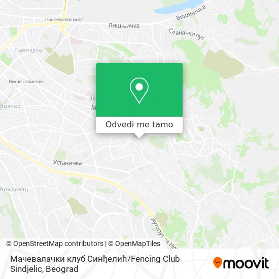 Мачевалачки клуб Синђелић / Fencing Club Sindjelic mapa