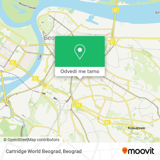 Cartridge World Beograd mapa