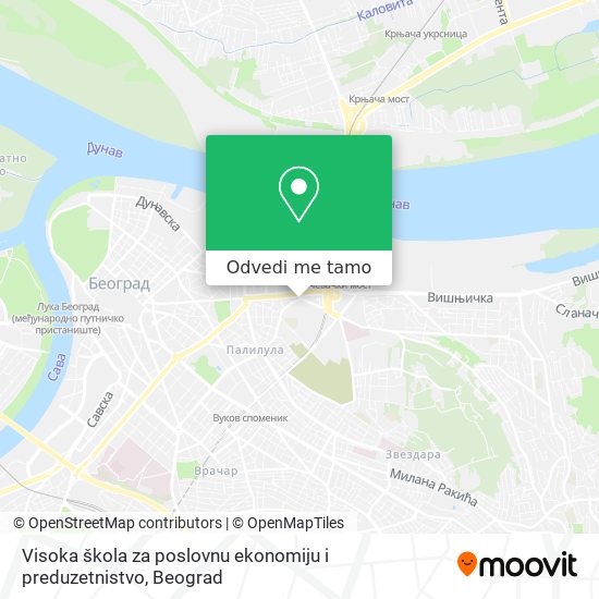 Visoka škola za poslovnu ekonomiju i preduzetnistvo mapa