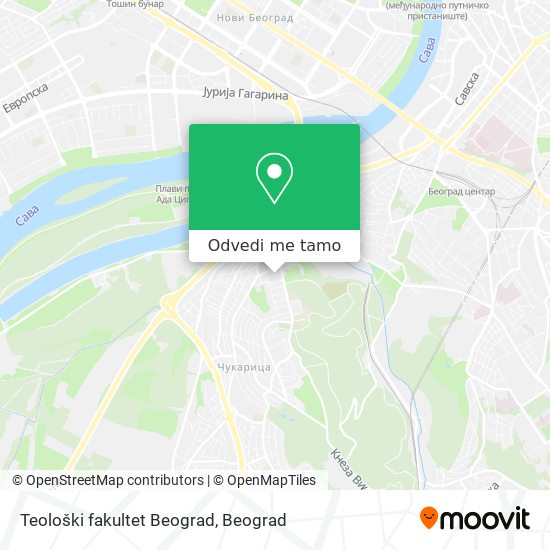 Teološki fakultet Beograd mapa