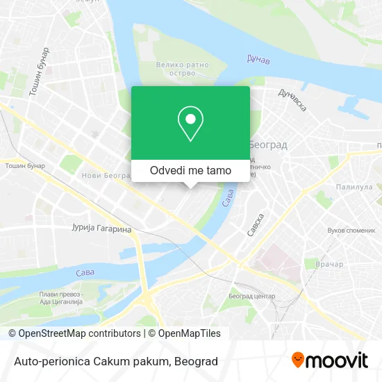 Auto-perionica Cakum pakum mapa