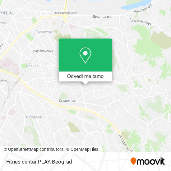 Fitnes centar PLAY mapa