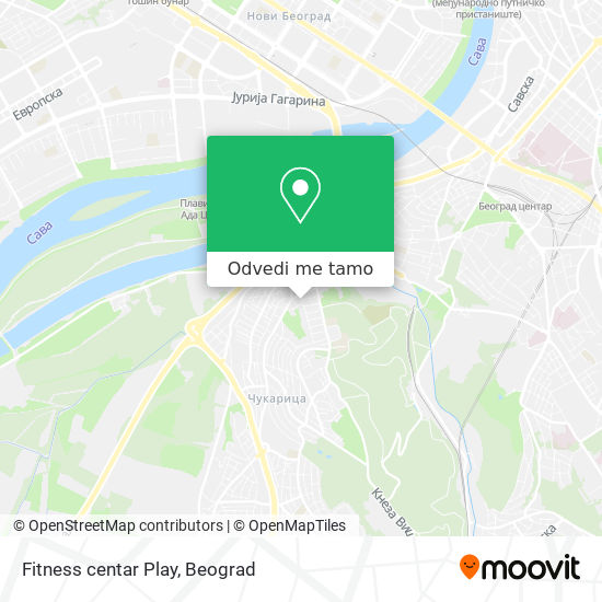 Fitness centar Play mapa