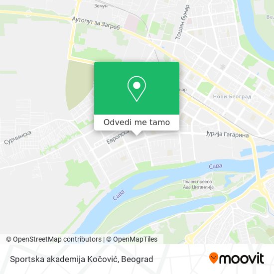 Sportska akademija Kočović mapa