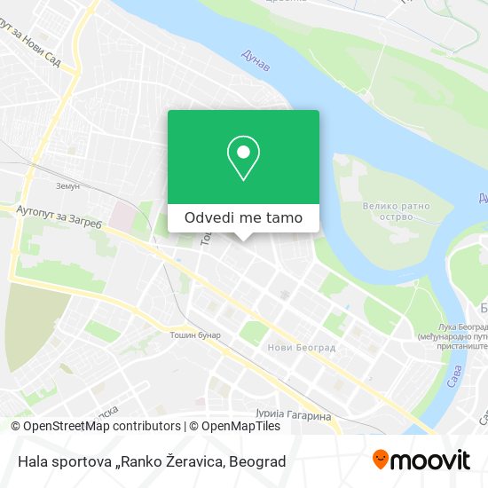 Hala sportova „Ranko Žeravica mapa