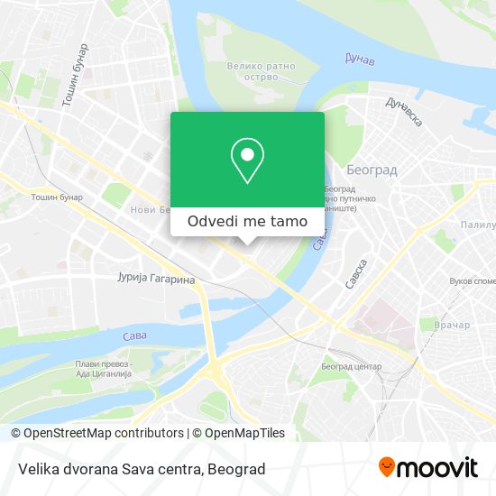 Velika dvorana Sava centra mapa