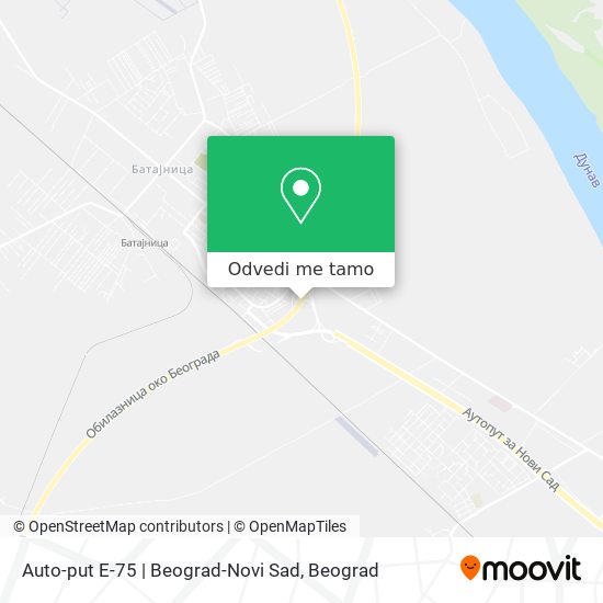 Auto-put E-75 | Beograd-Novi Sad mapa