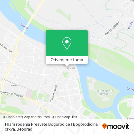 Hram rođenja Presvete Bogorodice | Bogorodičina crkva mapa