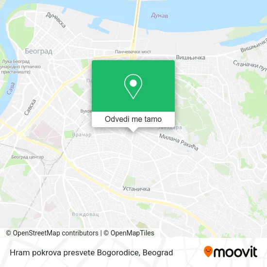 Hram pokrova presvete Bogorodice mapa